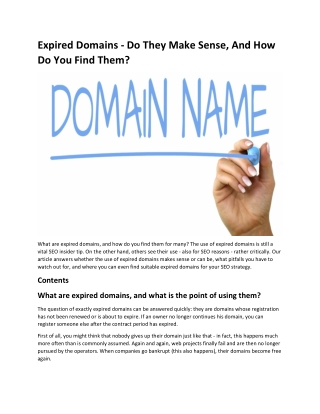 Expired Domains