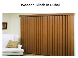 Wooden Blinds in Dubai