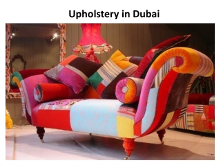 Upholstery in Dubai
