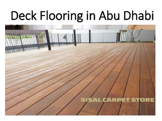 Deck Flooring in Abu Dhabi