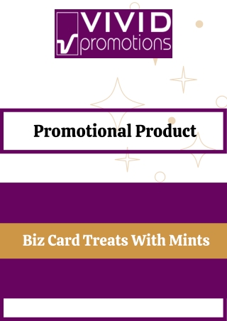 Best Promotional Product- Biz Card Treats With Mints,