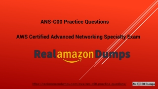 ANS-C00 Exam Dumps By Realamazondumps.com