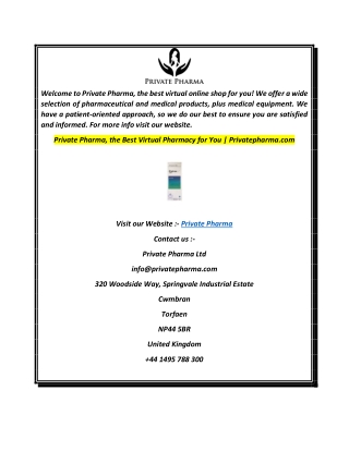 Private Pharma, the Best Virtual Pharmacy for You  Privatepharma.com