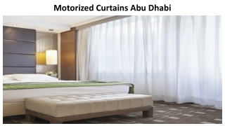 Motorized Curtains Abu Dhabi