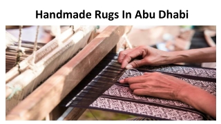 Handmade Rugs In Abu Dhabi