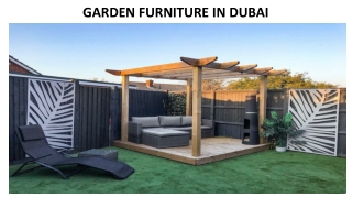 GARDEN FURNITURE IN DUBAI