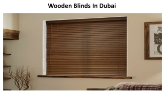 Wooden Blinds In Dubai