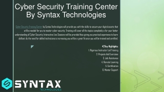 Cyber Security Training Center