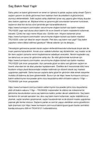 Saç Bakımı Nasıl Yapılır