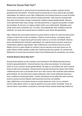 Boşanma Davası Nasıl Açılır?