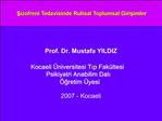Prof. Dr. Mustafa YILDIZ Kocaeli niversitesi Tip Fak ltesi Psikiyatri Anabilim Dali gretim yesi 2007 - Kocaeli