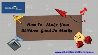 How To Make Your Children Good In Maths