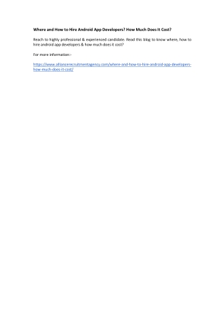 hire android app developer