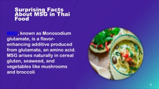 Surprising Facts About MSG in Thai Food