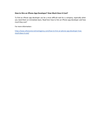 2 iphone app developer for hire