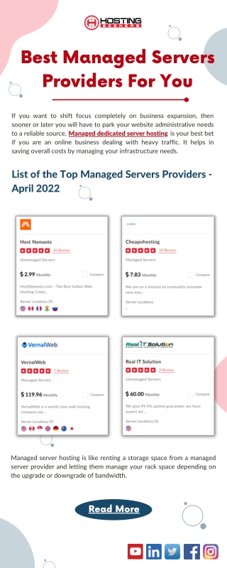 Best Managed Servers Providers For You