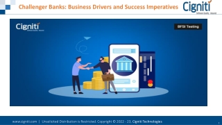 Challenger Banks Business Drivers and Success Imperatives