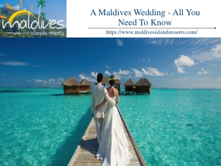 Getting Married In The Maldives