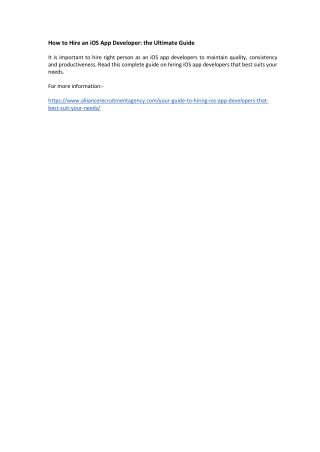 hire ios app developer