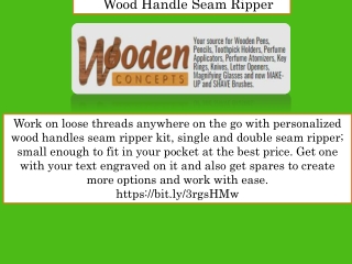 Wood Handle Seam Ripper