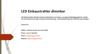 LED Einbaustrahler dimmbar