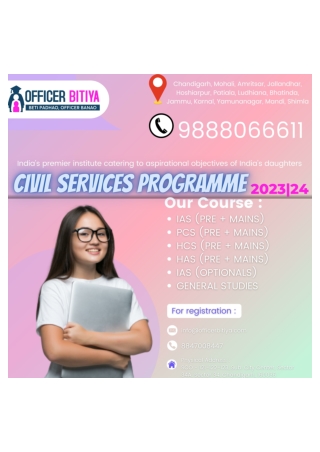 Best IAS Coaching In Amritsar Officer Bitiya