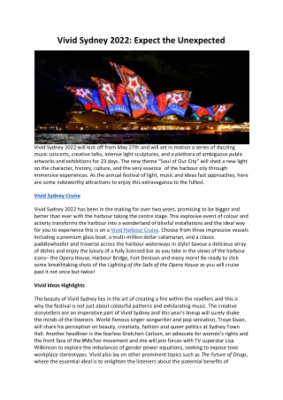 Vivid Sydney 2022 Expect the Unexpected
