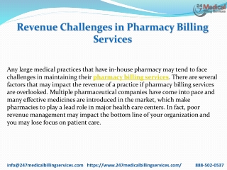 Revenue Challenges in Pharmacy Billing ServicesPDF