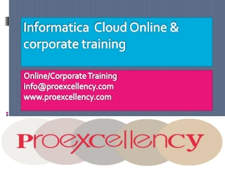 Informatica Cloud Online Training By Real-Time Consultant