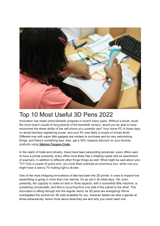Top 10 Most Useful 3D Pens 2022