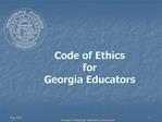 Code of Ethics for Georgia Educators