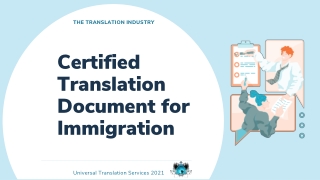 Translation Document For Immigration