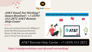 AT&T Email Not Working - Issues Resolved (Guide) -  1-(559)-312-2872 AT&T Remote Help Center