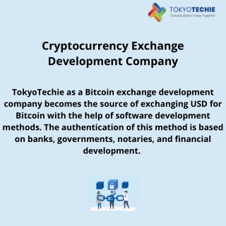 Cryptocurrency Exchange Development Company in India | Tokyotechie