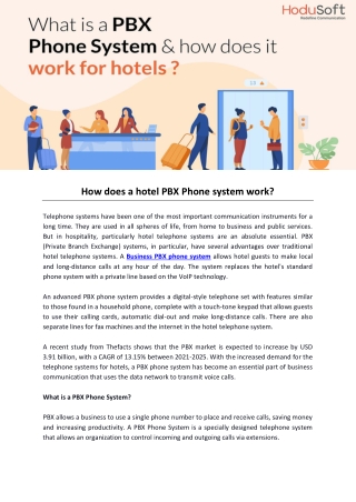 How does a hotel PBX Phone system work?