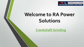 Repair your Crankshaft Grinding within a Few Days