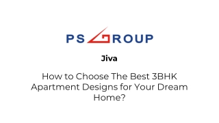 Jiva- How to Choose The Best 3BHK Apartment Designs for Your Dream Home?