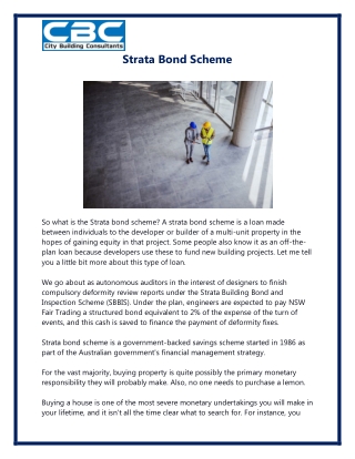 Strata bond scheme