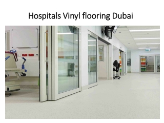 Hospitals Vinyl flooring Dubai