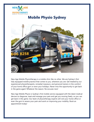 Mobile physio Sydney