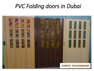 PVC Folding doors in Dubai