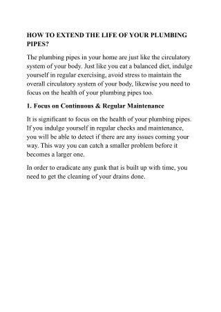HOW TO EXTEND THE LIFE OF YOUR PLUMBING PIPES
