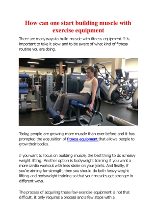 How can one start building muscle with exercise-converted