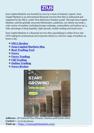 Zeus Capital Markets Mt4
