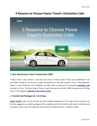 5-reasons-to-choose-pawar-travels-outstation-cabs