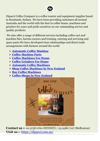 Shop Coffee Machines In New Zealand
