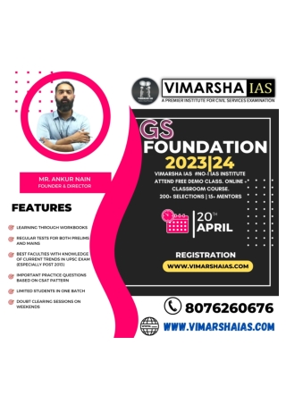 GS Foundation Course For UPSC  2023-24