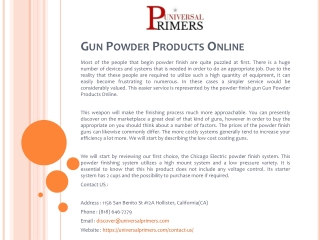 Gun Powder Products Online