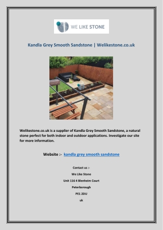 Kandla Grey Smooth Sandstone | Welikestone.co.uk