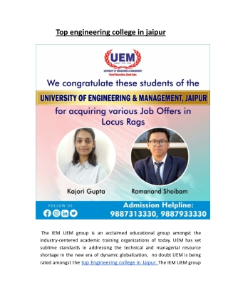 Top engineering college in jaipur